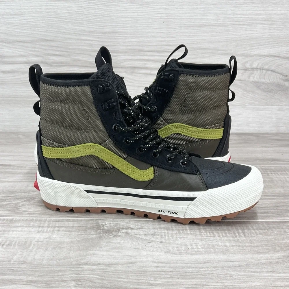 VANS Sk8-Hi GORE-TEX MTE-3 Men's Sz 8 Black Olive Green Waterproof Hiking Boots